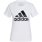 adidas Damen Essentials Logo Langarm T-Shirt, White/Black, M