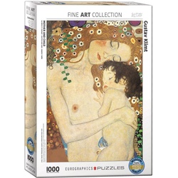 EUROGRAPHICS Puzzle 6000-2776 Gustav Klimt Mutter und Kind (Detail), 1000 Puzzleteile bunt