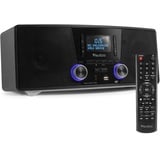 Audizio Cannes Stereo DAB Radio mit CD Player, Bluetooth Stereoanlage Kompaktanlage mit Fernbedienung, DAB+ UKW Digitalradio, USB MP3 Player, Küchenradio mit LED Display, Schwarz