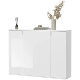 inn.furn Kommode 122 x 99 x 34 cm Weiß