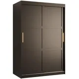 abiks möbel Schwebetürenschrank RAMIRO 120 x 200 x 62 cm Schwarz
