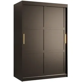 abiks möbel Schwebetürenschrank RAMIRO 120 x 200 x 62 cm Schwarz