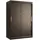 abiks möbel Schwebetürenschrank RAMIRO 120 x 200 x 62 cm Schwarz