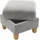 Home Affaire Polsterhocker Glendale mit Stauraum 58 x 48 x 58 cm Grau