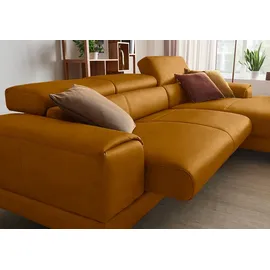 W.Schillig Eckcouch Mikrofaser 3-Sitzer Gelb