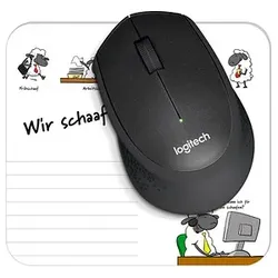 RNK-Verlag Mousepad-Notizblock weiß/grau 30 Blatt