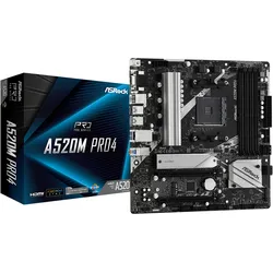 ASRock A520M Pro4 - Motherboard - micro ATX - Socket AM4 - AMD A520 Chipsatz - U