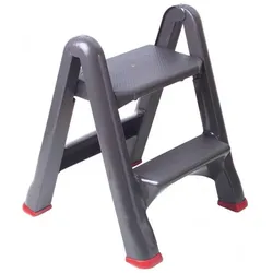 CURVER Trittleiter Hocker 2 Stufen schwarz/rot