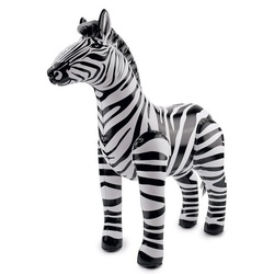 Metamorph Kostüm Aufblasbares Zebra, Tierische Deko zum Aufpusten schwarz