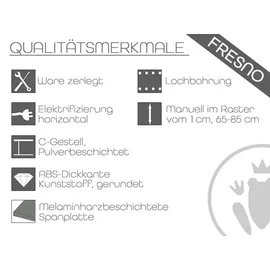 Hammerbacher Schreibtisch 80x80cm Nussbaum