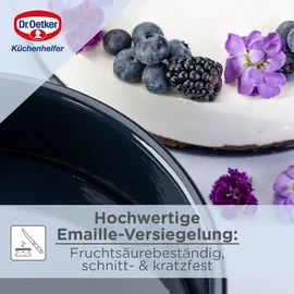 Dr. Oetker Back-Liebe Emaille Garantieform mit Hebeboden Ø 26 cm