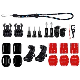 PULUZ 43 in 1 Accessories Ultimate Combo Kits, Action Cam Zubehör, Schwarz