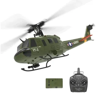 NULA YUXIANG F07 UH-1D RC Hubschrauber für Erwachsene, 1/34, 6 H 2,4 G 6-Achsen-Gyro 3D/6 G Bürstenloser Ferngesteuerter Helikopter Flugflugzeug Optische Flusspositionierung – 1 Batterie