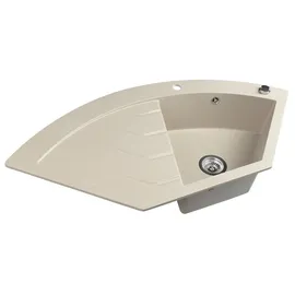 Sapho Eckspüle beige mit Abtropffläche 1140 x 575 mm