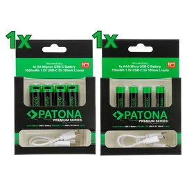 PATONA Premium USB-C AA 8 St.