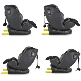 Cangaroo Kindersitz i-Size Castor (40-150cm) Gruppe 0/1/2/3 Isofix, Kopfschutz grau - Grau/Schwarz