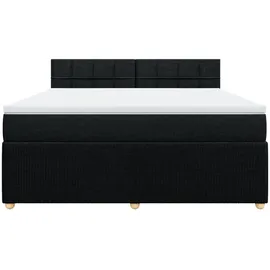vidaXL Boxspringbett 180 x 200 cm Schwarz