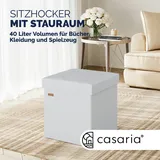 CASARIA Sitzhocker Weiß Kunstleder 38x38x38cm faltbar