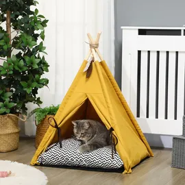 PawHut Tipi-Zelt mit Kissen und Rutschfestem Boden