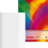 Brunnen Schulheft A5, Lineatur 10, 32 Blatt, mehrfarbig