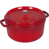 Staub Cocotte 30 cm rund kirschrot