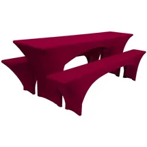 Beautissu Tischhusse Victoria Rot 220 x 70 cm