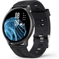 AGPTEK LW11 Smartwatch (3,3 cm, android ios), Smartwatch Damen Herren mit Musiksteuerung 1 3 Zoll Display schwarz