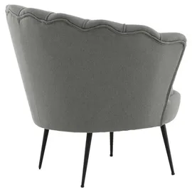 Livetastic Drehsessel Calais Textil 83 x 76 x 77 cm Grau mit Kissen und Rollen