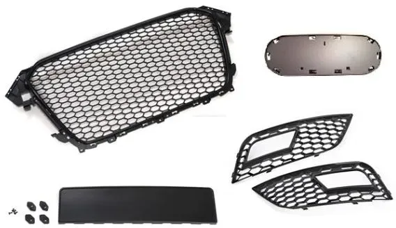 Kühlergrill Grill Waben-Grill Emblemhalter Lüftungsgitter passend für Audi A4 B8