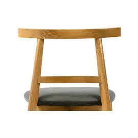 Konsimo Holzstuhl LILIO grau Eiche 2er Set