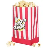 Funx Popcorntüten FX-06208 rot/weiß, aus Kraftpapier, 1 Liter, 80 Stück