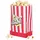 Funx Popcorntüten FX-06208 rot/weiß, aus Kraftpapier, 1 Liter, 80 Stück