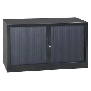 Gürkan Rollladenschrank schwarz 1 Fachboden 120,0 x 46,0 x 75,0 cm