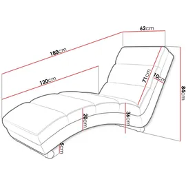Mirjan24 Relaxliege, Hellgrau, 1-Sitzer, Rechteckig, 62x84x180 cm, Wohnzimmer, Sessel, Relaxliegen