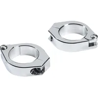 Highsider Standrohrschellenpaar Alu CNC 35-37 mm chrom Blinker