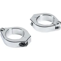 Highsider Standrohrschellenpaar Alu CNC 35-37 mm chrom Blinker
