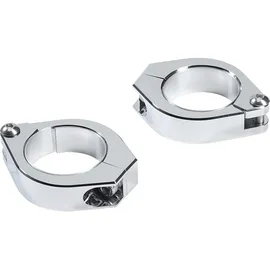 Highsider Standrohrschellenpaar Alu CNC 35-37 mm chrom Blinker