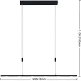 LUCANDE Stakato dimmbar, Modern in Schwarz aus Metall 6-flammig Wohnzimmerleuchte