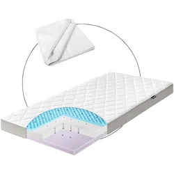 Julius Zöllner Bundle Matratze Dr. Lübbe Air Plus inkl. Molton-Matratzenauflage 70x140 cm, weiss