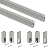 Emuca Garderobenstangen, Grau, Metall, 115 cm, Schlafzimmer, Kleiderschränke, Schrankzubehör, Kleiderstange
