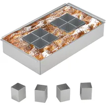 Relaxdays Backform Zahlen und Buchstaben, Aluminium, verstellbare Kuchenform, BxT: 31,5 x 18 cm, Zahlenbackform, silber