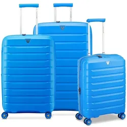Roncato B-Flying Move 4 Rollen Kofferset 3-teilig mit Dehnfalte  blau