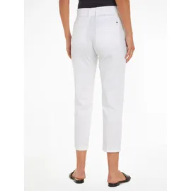 Tommy Hilfiger 7/8-Hose TOMMY HILFIGER Gr. 42, N-Gr, weiß (optic white) Damen Hosen mit Bügelfalten