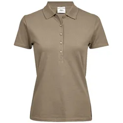 Tee Jays  Damen Stretch Poloshirt Mila in Beige, Gr. S