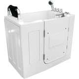 AcquaVapore Sitzwanne Whirlpool Badewanne mit Tür S08WP-TH-B-L 110x68cm