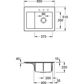 Villeroy & Boch Subway 45 Compact rechts weiß alpin + Handbetätigung
