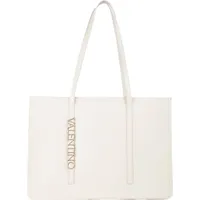 Valentino Wall Re Shopping Bag Schultertasche Kunstleder Beige/Weiß