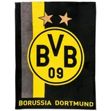 Borussia Dortmund Fleecedecke Streifenmuster