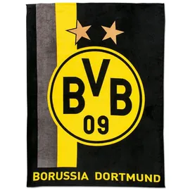 Borussia Dortmund Fleecedecke Streifenmuster