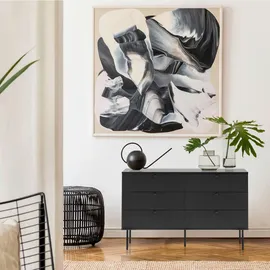 hjh living KARBY S 120 x 75 x 40 cm Schwarz